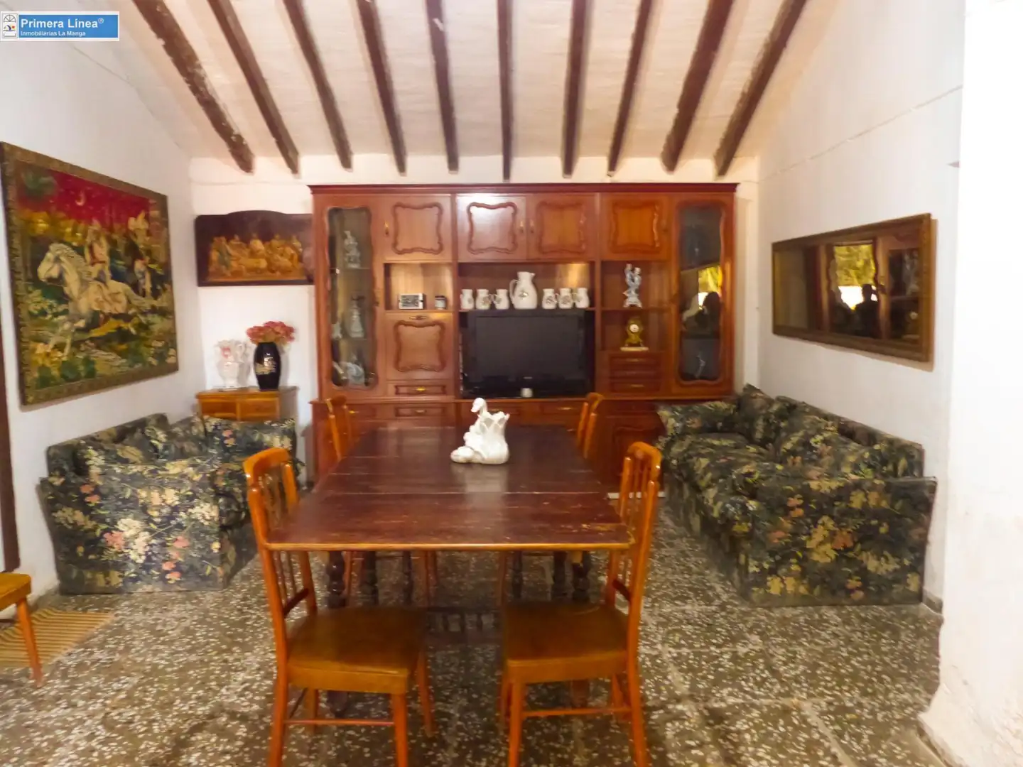 Menjador de Finca rústica en venda en Fuente Álamo de Murcia amb Calefacció, Jardí privat i Terrassa