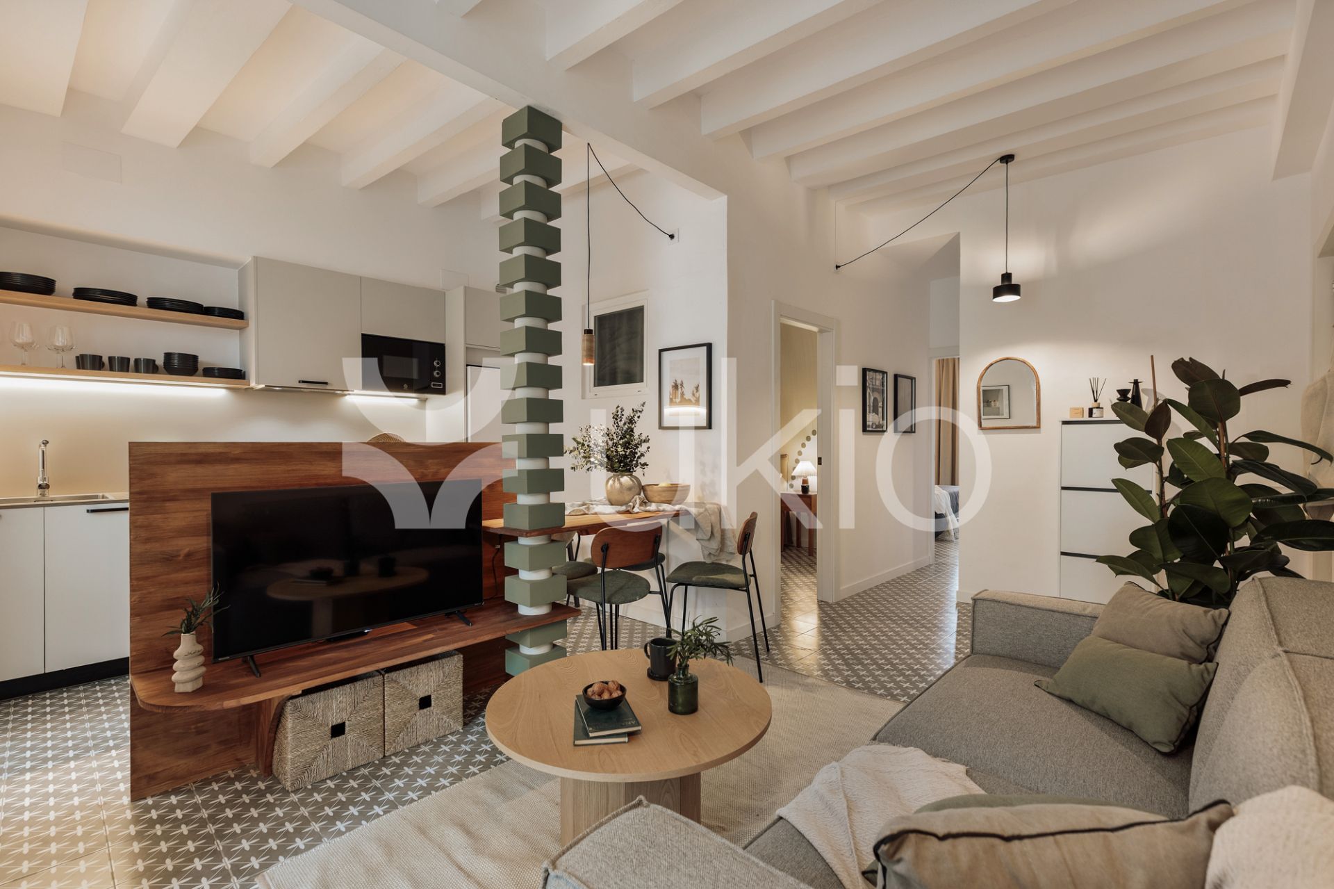 Living room of Apartment to rent in  Barcelona Capital  with Air Conditioner, Heating and Furnished