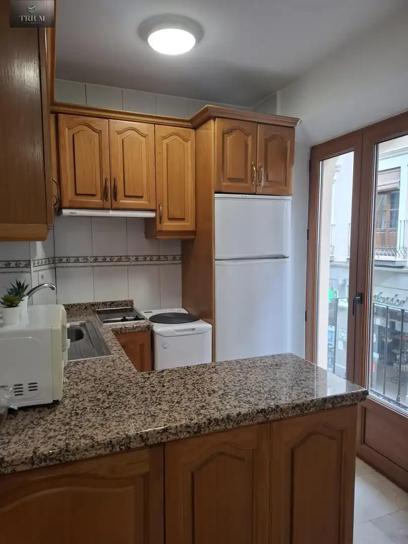 Cuina de Apartament de lloguer en Granada amb Traster, Moblat i Balcó