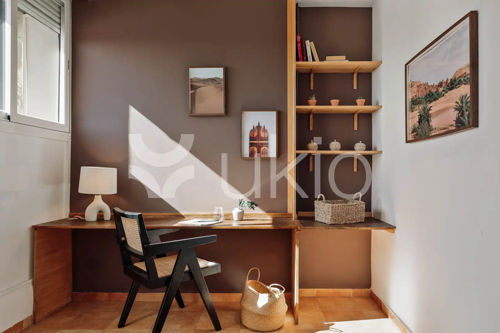 Wohnzimmer von Dachboden zur Miete in Barcelona mit Klimaanlage, Terrasse und Möbliert
