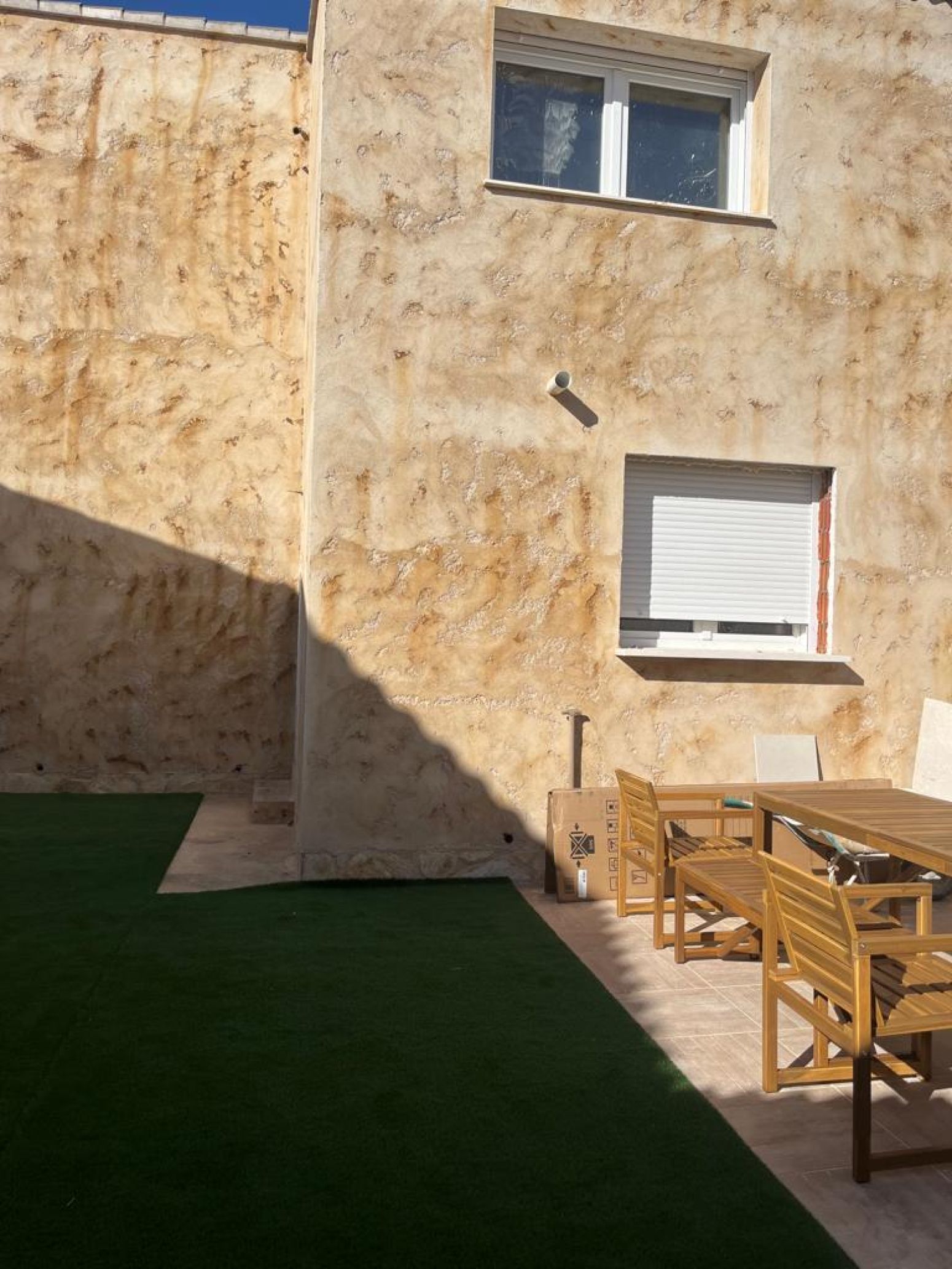 Terraza de Casa adosada en venta en Palencia de Negrilla con Calefacción, Jardín privado y Piscina