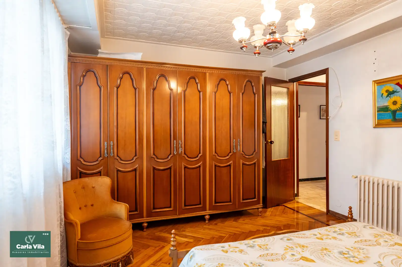 Bedroom of Flat for sale in Lugo  with Heating, Parquet flooring and Terrace