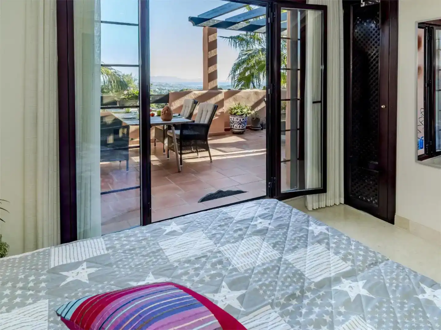 Terrasse von Wohnung zur Miete in Ojén mit Klimaanlage, Schwimmbad und Balkon