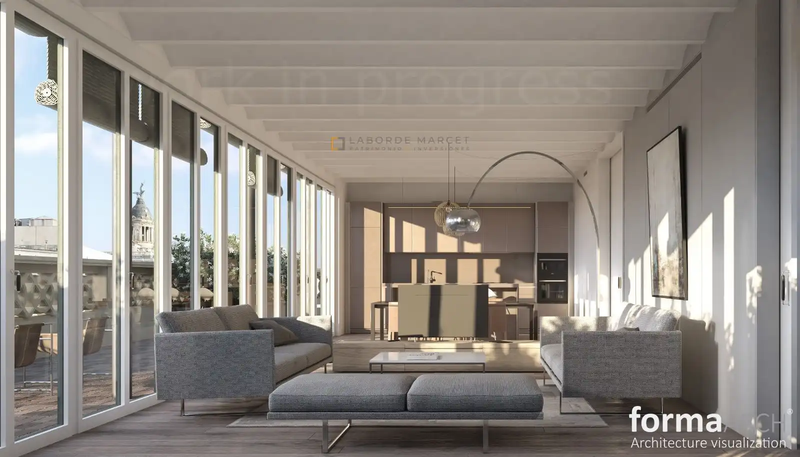 Wohnzimmer von Wohnung zum Verkauf in Barcelona mit Terrasse