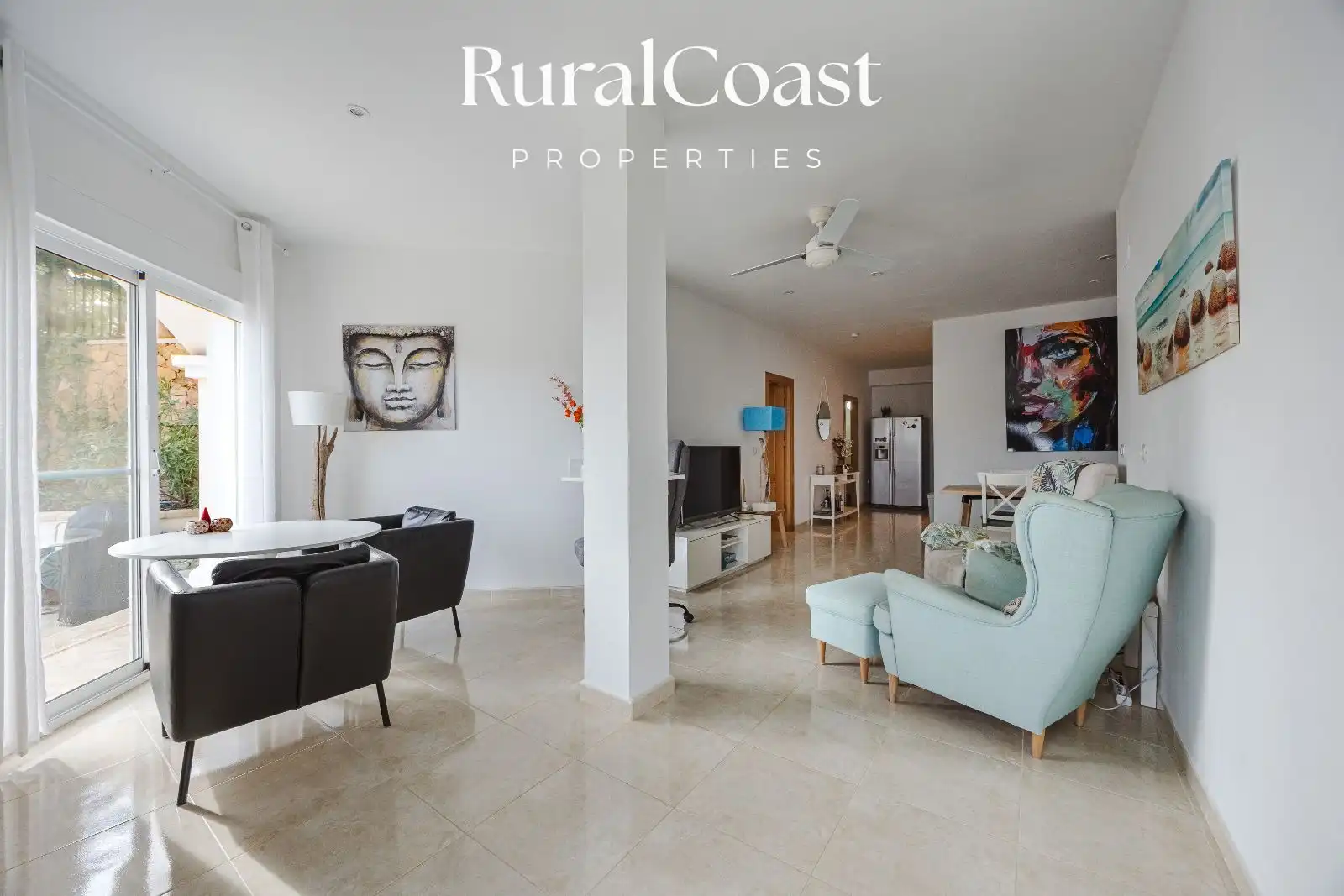 Sala de estar de Casa o chalet en venta en Busot con Aire acondicionado, Calefacción y Terraza