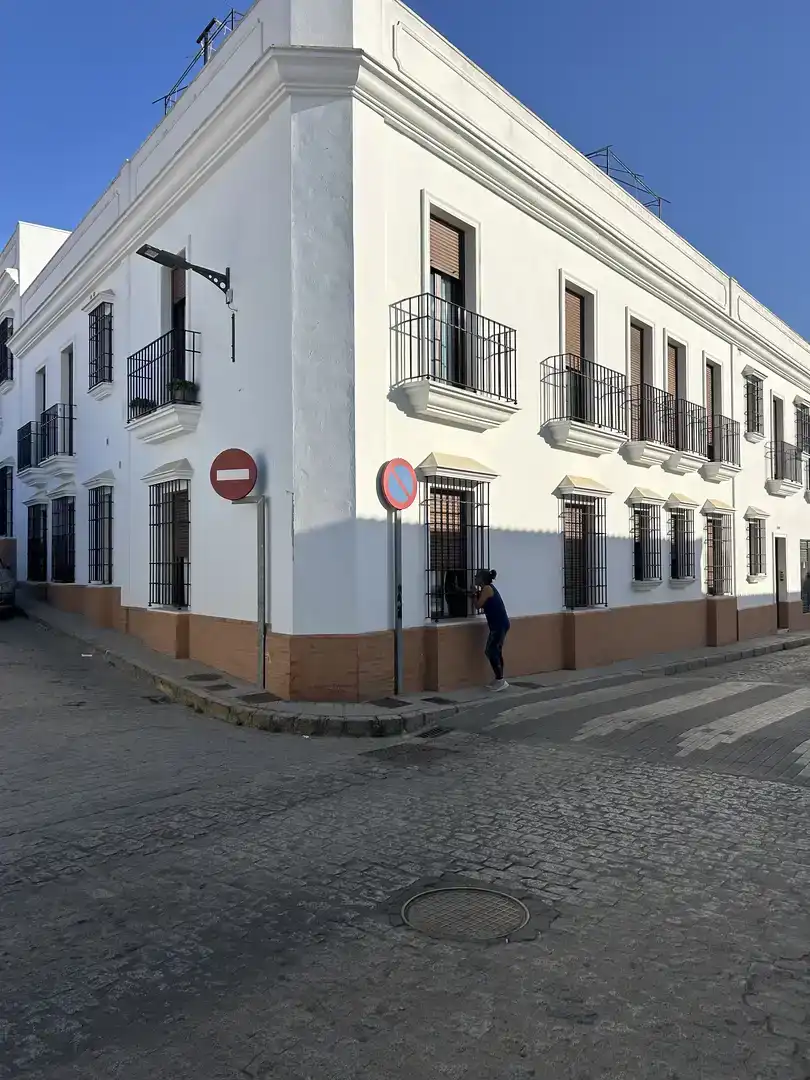 Vista exterior de Piso en venta en Moguer con Balcón