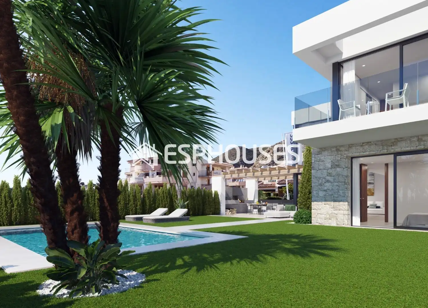 Vista exterior de Casa o chalet en venta en Finestrat con Aire acondicionado, Terraza y Piscina