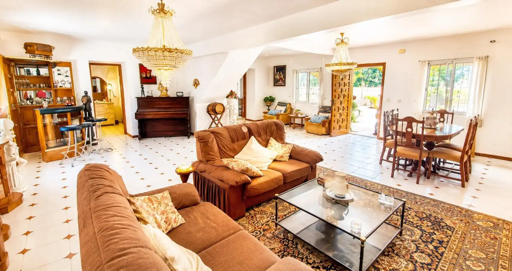 Living room of Houses for sale in Fuente Álamo de Murcia  with Air Conditioner, Private garden and Terrace