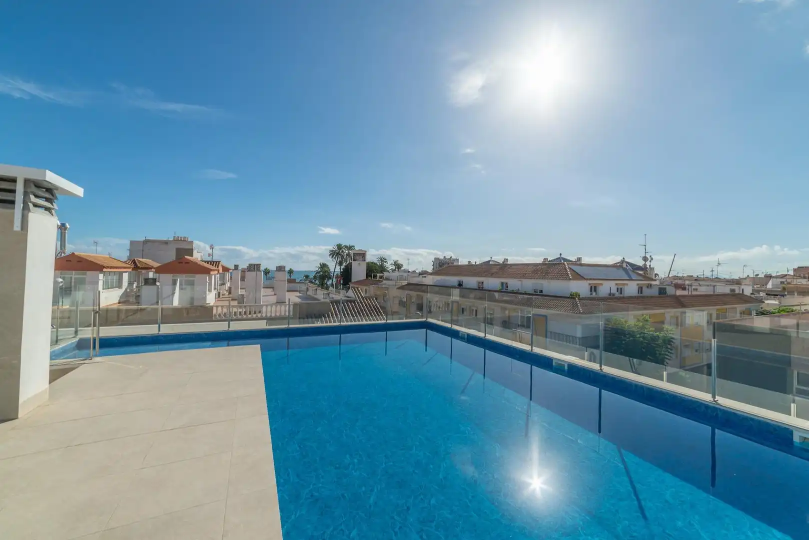 Swimming pool of Apartments for sale in San Javier  with Air Conditioner, Storage room and Alarm
