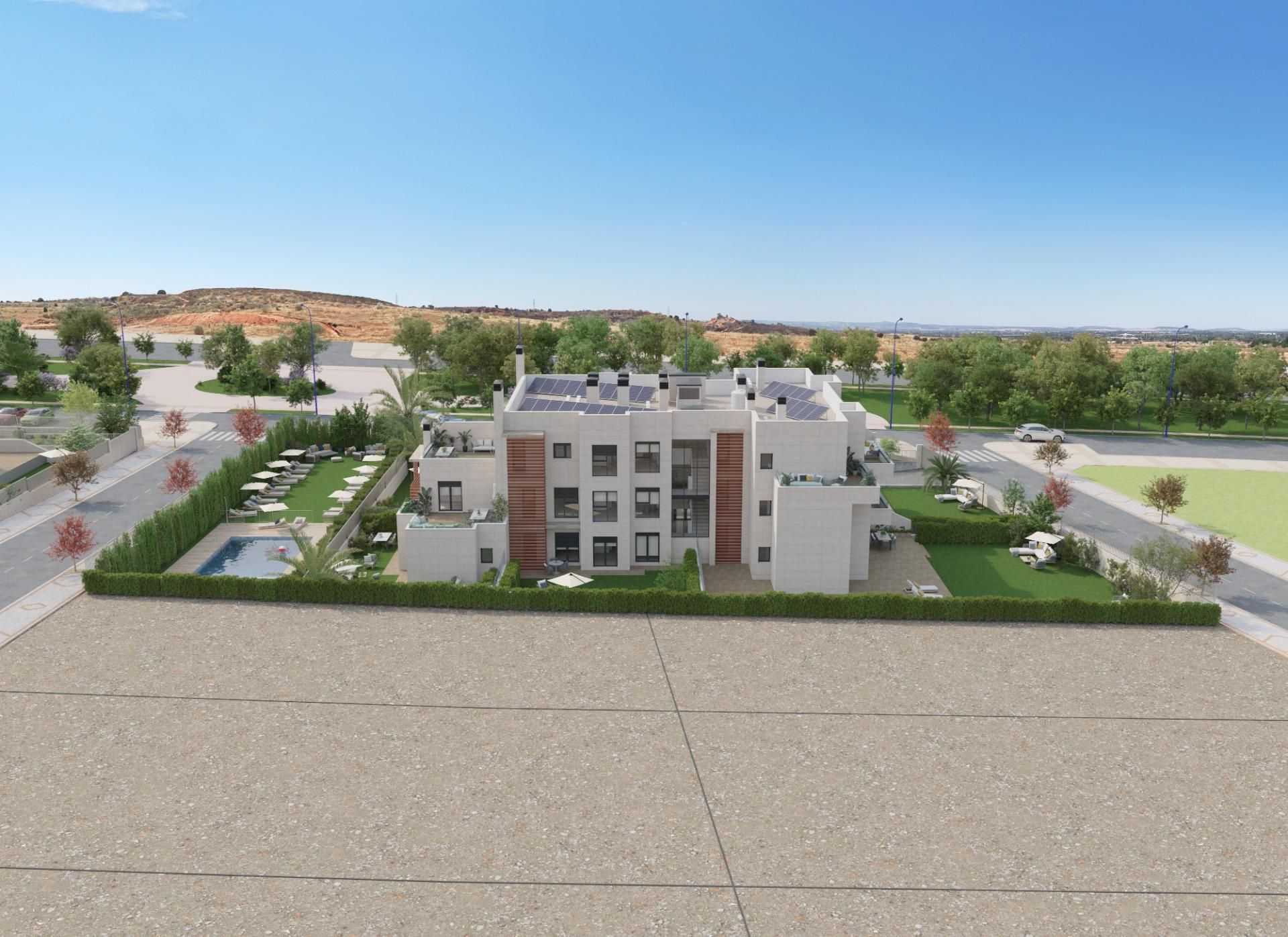 Exterior view of Apartment for sale in Badajoz Capital  with Air Conditioner, Heating and Private garden
