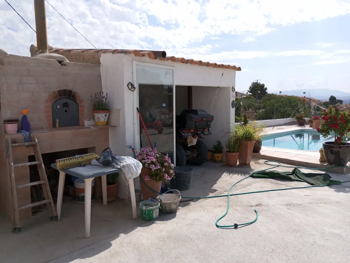 Jardí de Casa o xalet de lloguer en Cortes de Baza amb Moblat, Es permeten mascotes i Piscina comunitària