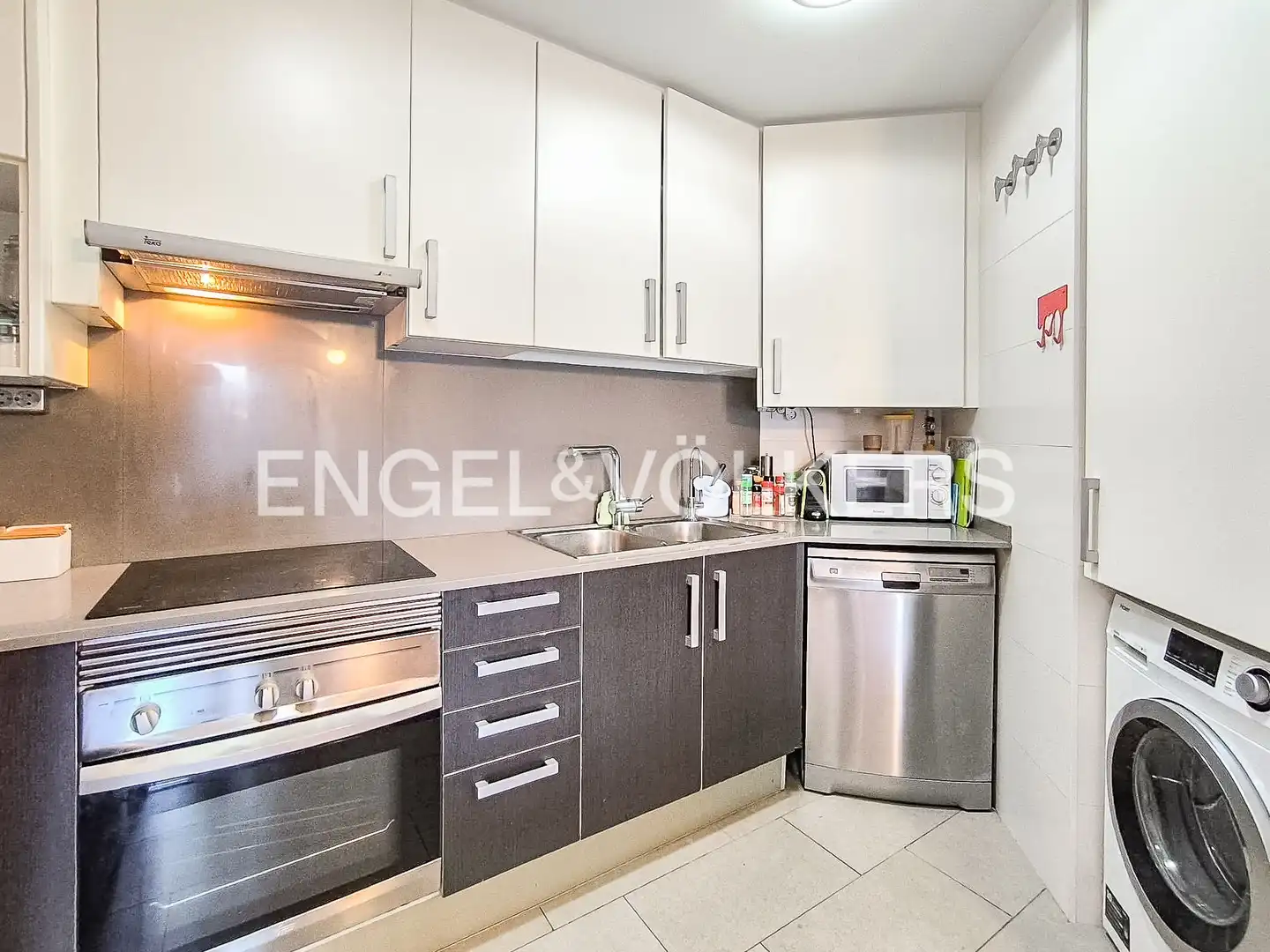 Cocina de Piso de alquiler en Barcelona con Aire acondicionado, Calefacción y Terraza