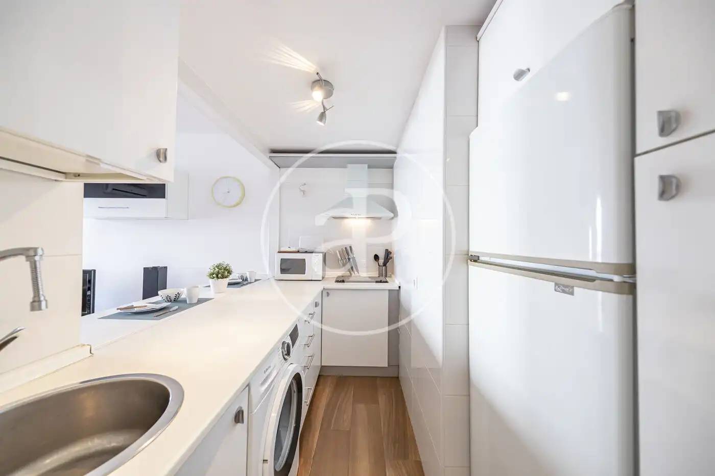 Kitchen of Flat for rent in Madrid  with Air Conditioner, Heating and Private garden