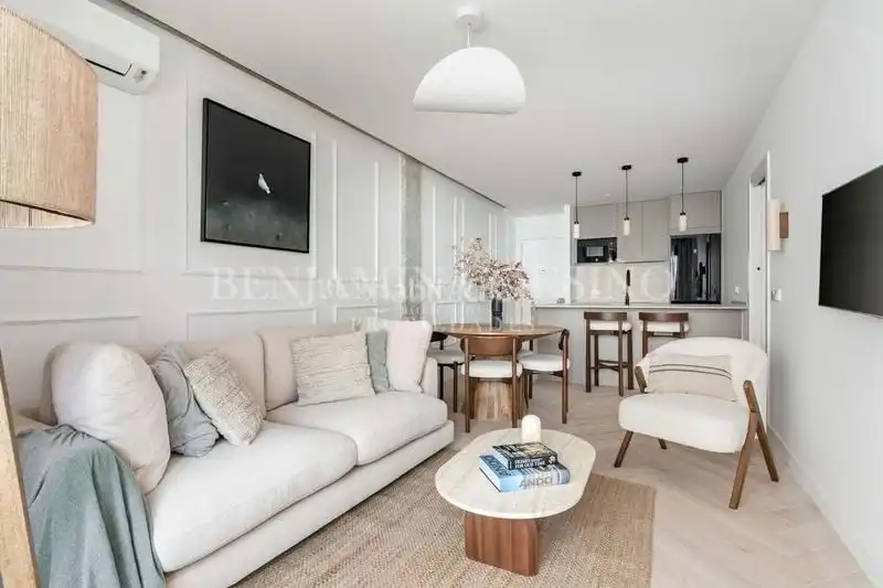 Living room of Flat for sale in Madrid  with Terrace and Furnished