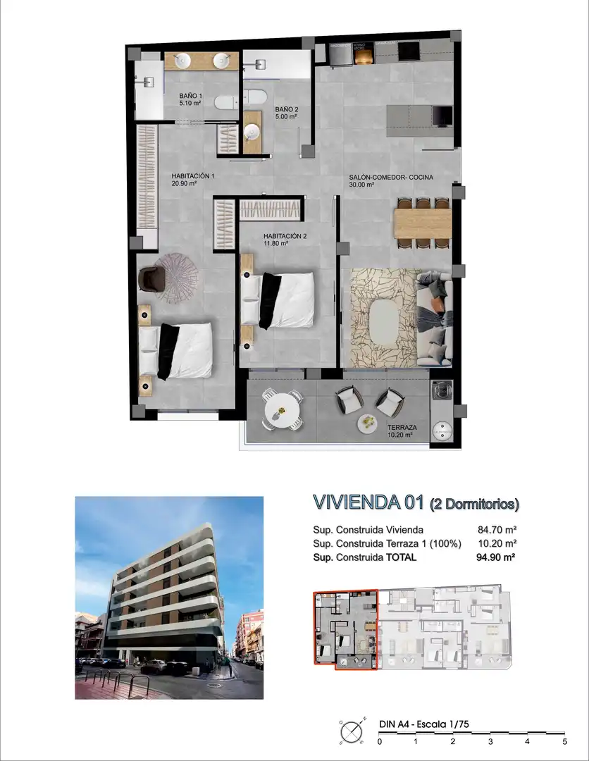 Apartamento con ascensor en venta en Santa Pola ciudad, imagen 10