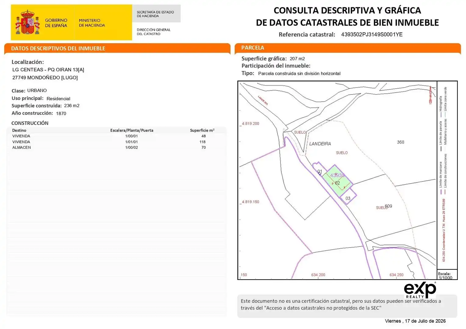Casa o chalet en venta en Mondoñedo con Jardín privado