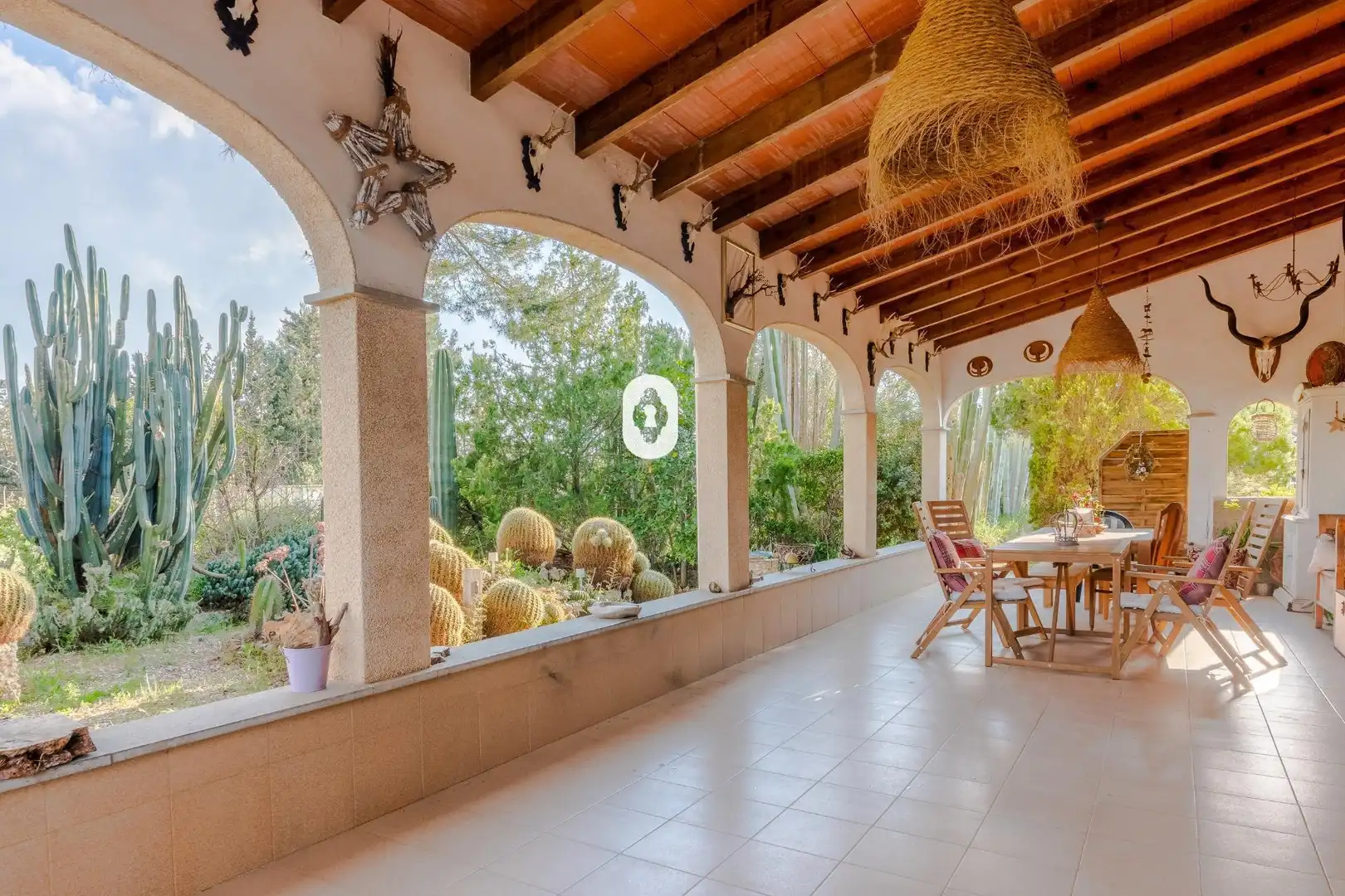 Terrasse von Country house zum Verkauf in Inca mit Klimaanlage, Heizung und Privatgarten