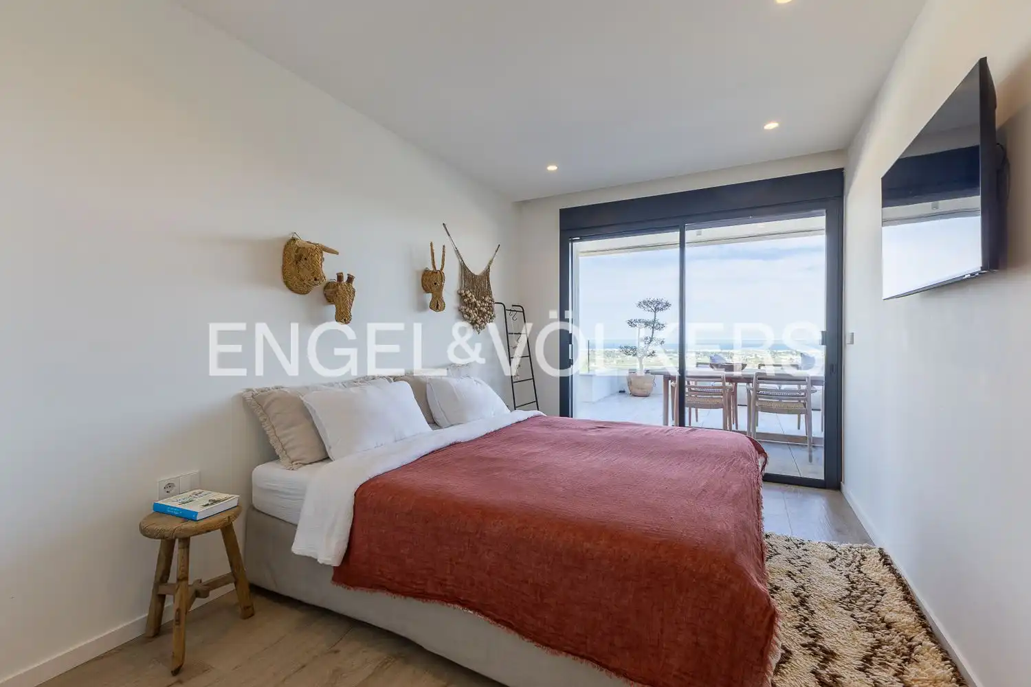 Bedroom of Flat for sale in Pedreguer  with Air Conditioner, Heating and Private garden