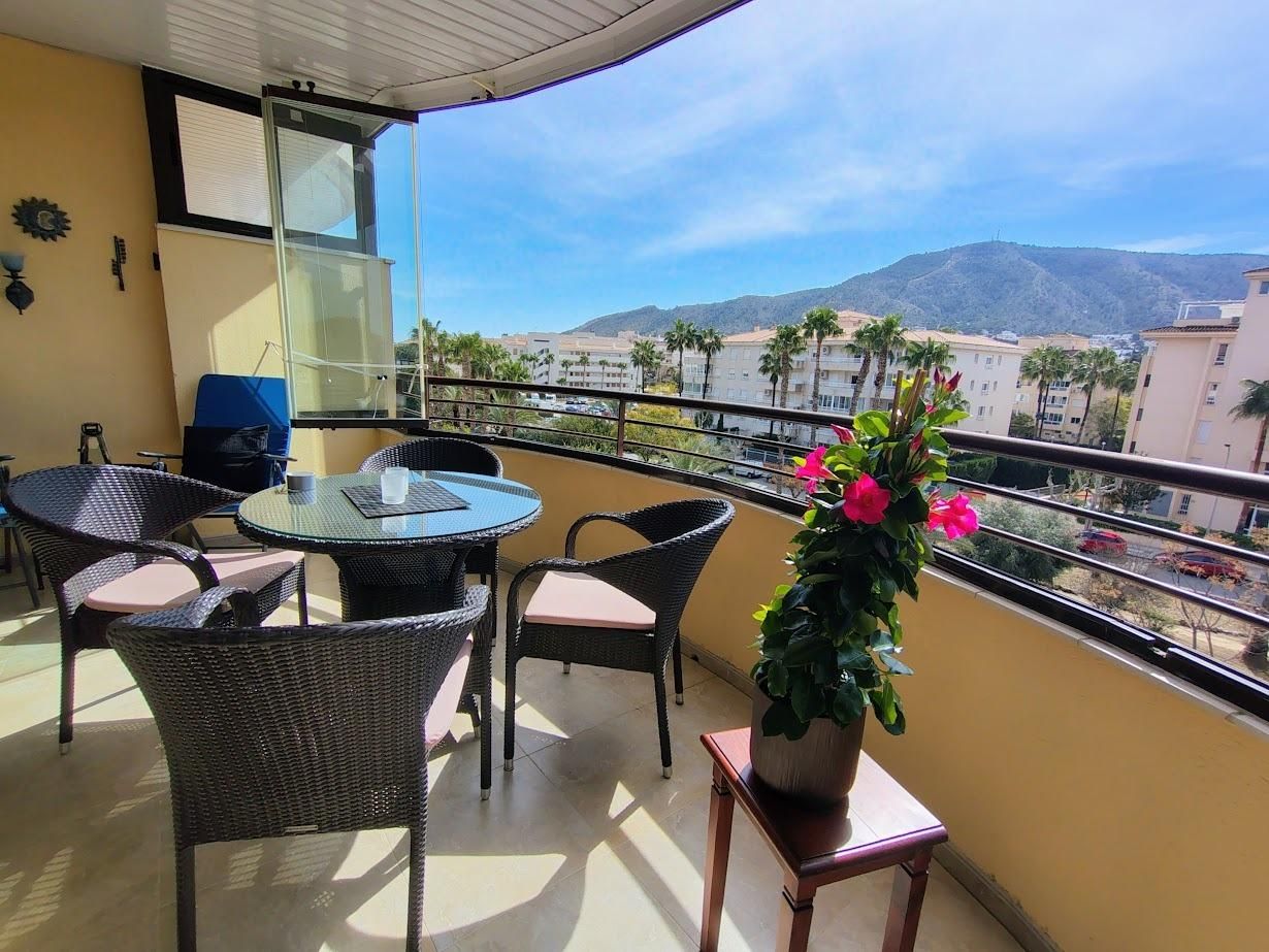 Terraza de Apartamento en venta en L'Alfàs del Pi con Aire acondicionado, Amueblado y Piscina comunitaria