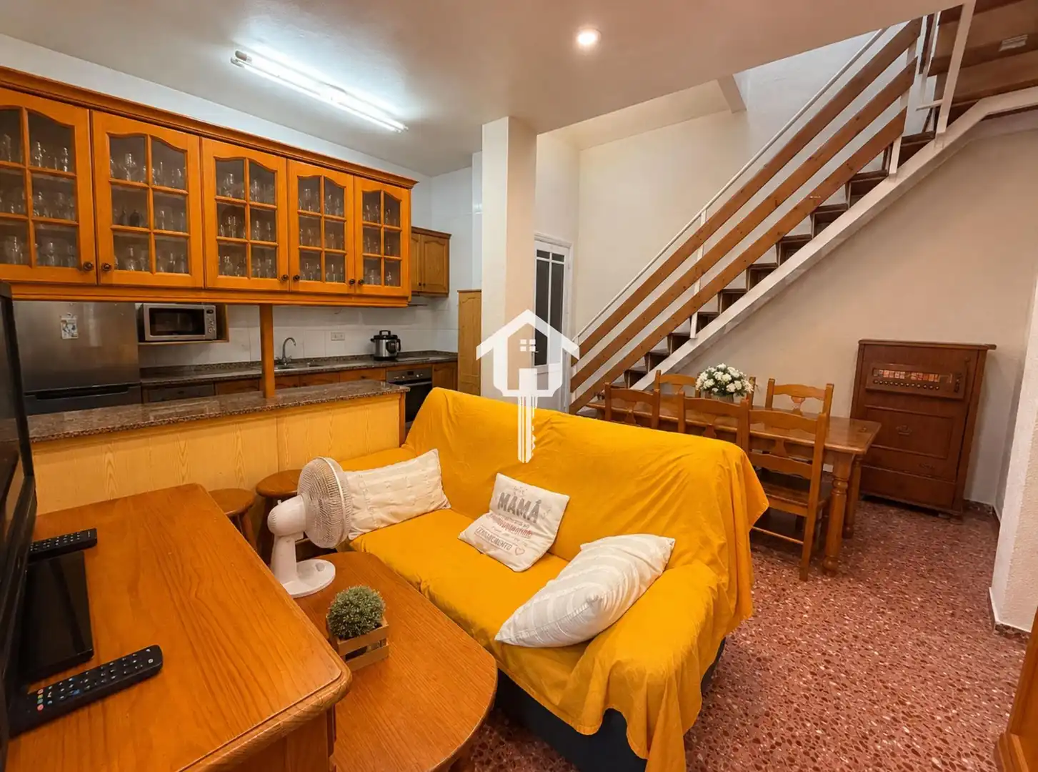 Sala de estar de Casa adosada en venta en Alicante / Alacant