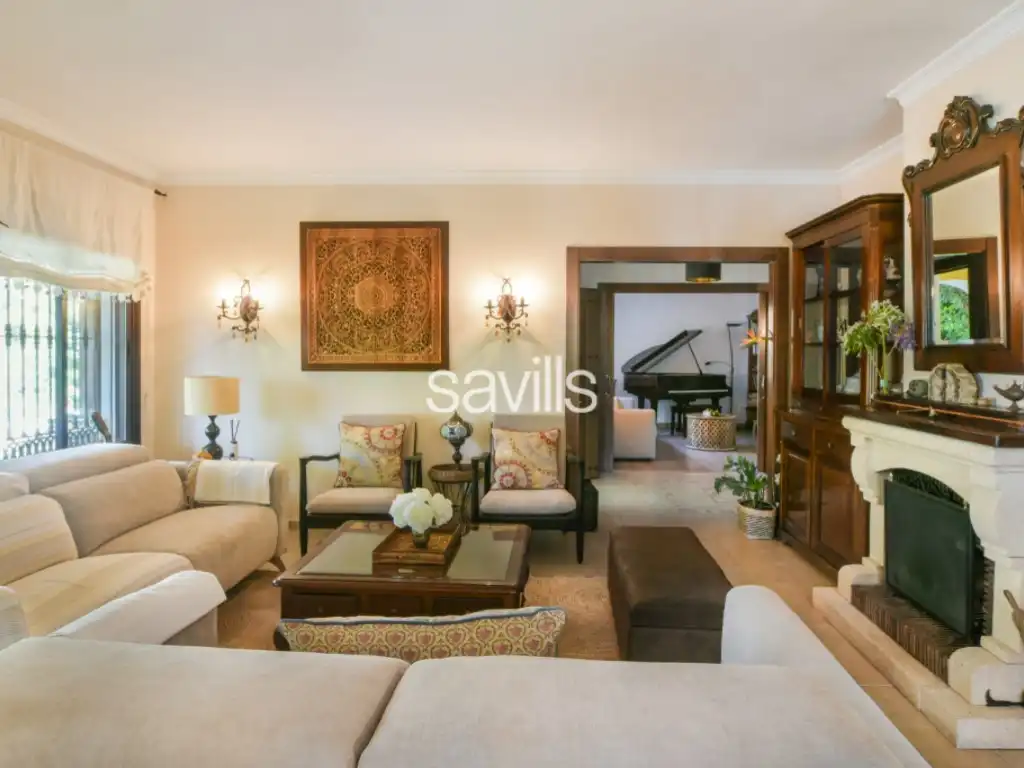 Sala d'estar de Casa o xalet en venda en Málaga
