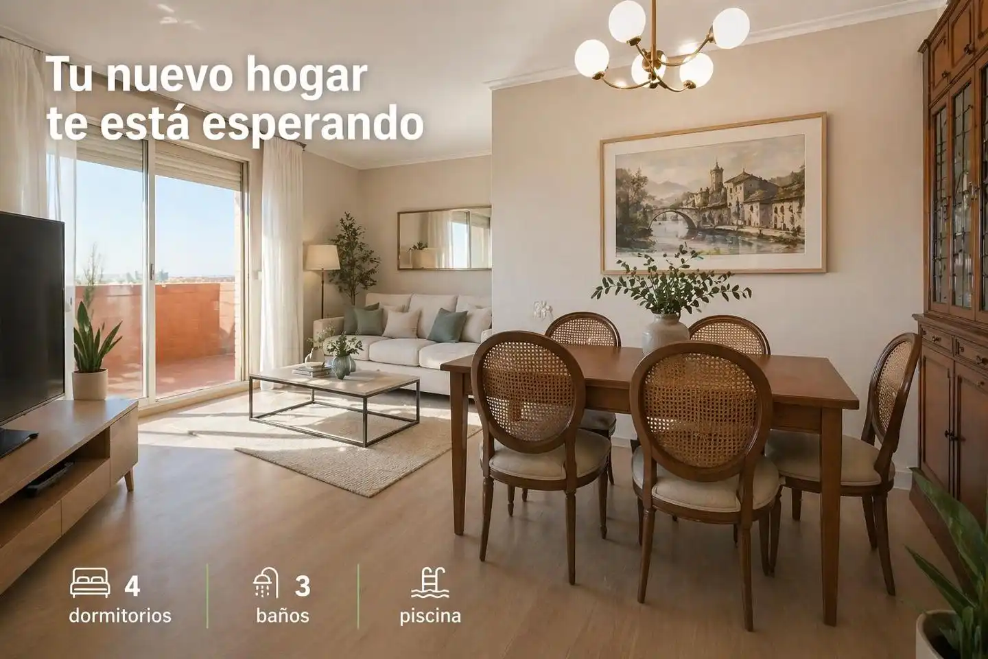 Sala de estar de Piso en venta en  Madrid Capital con Aire acondicionado, Calefacción y Terraza