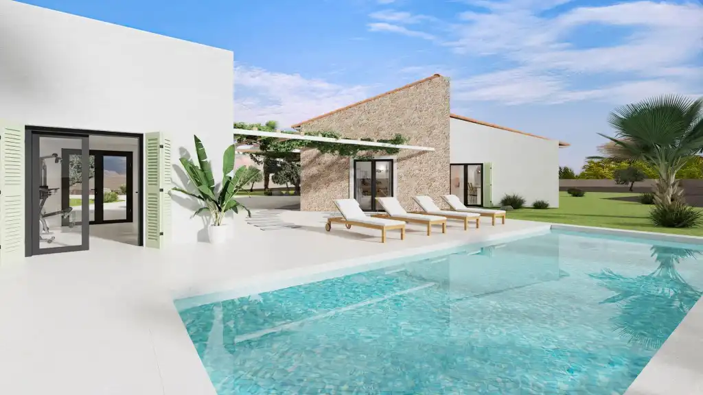 Swimming pool of Land for sale in Marratxí