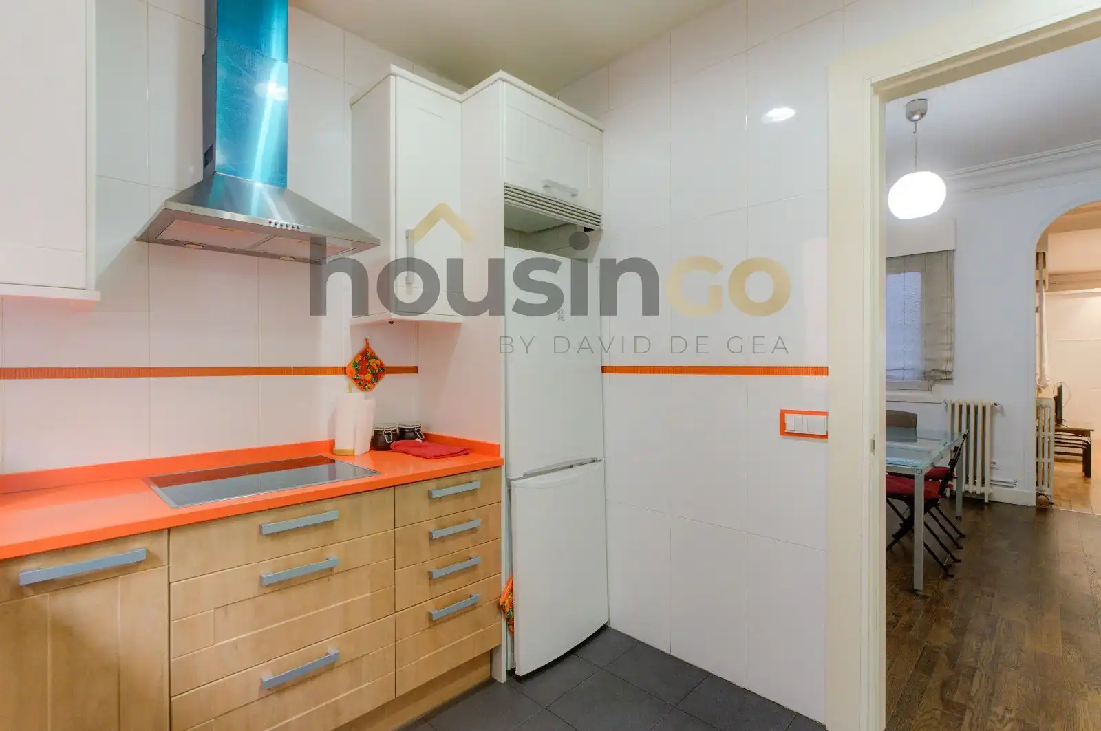 Kitchen of Flat for rent in Madrid  with Air Conditioner, Heating and Furnished