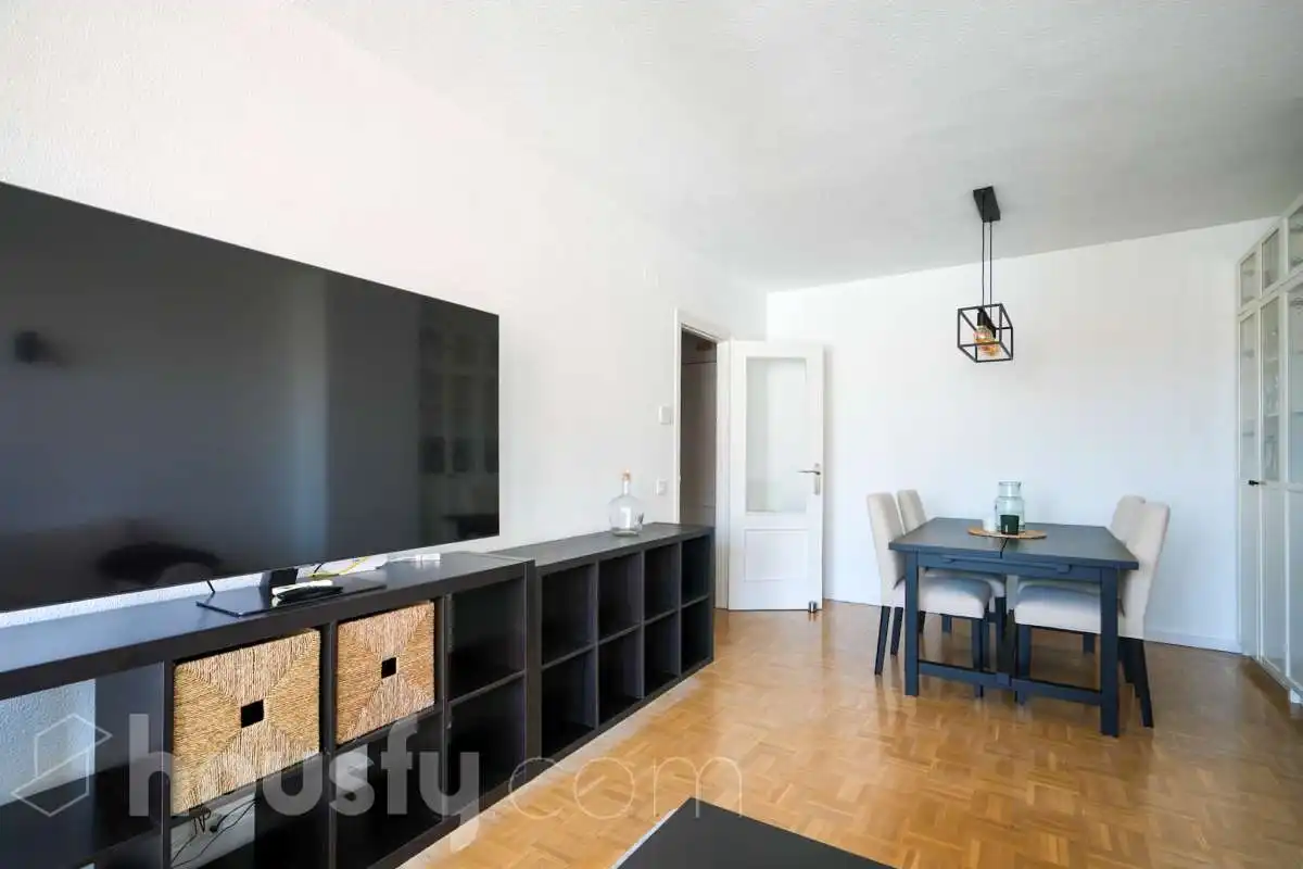 Living room of Flat for rent in Madrid  with Air Conditioner, Heating and Furnished