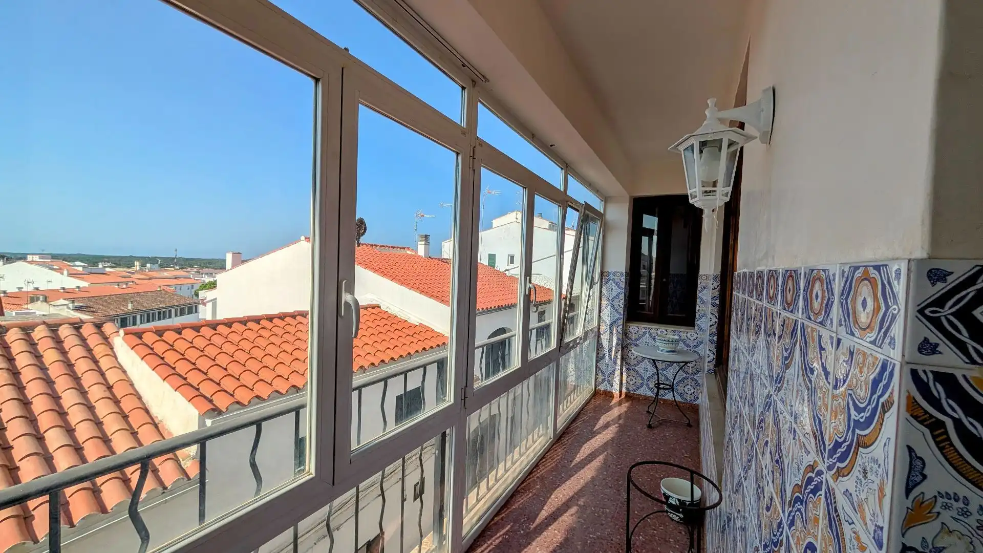 Balcony of Flat for rent in Alaior  with Private garden and Furnished