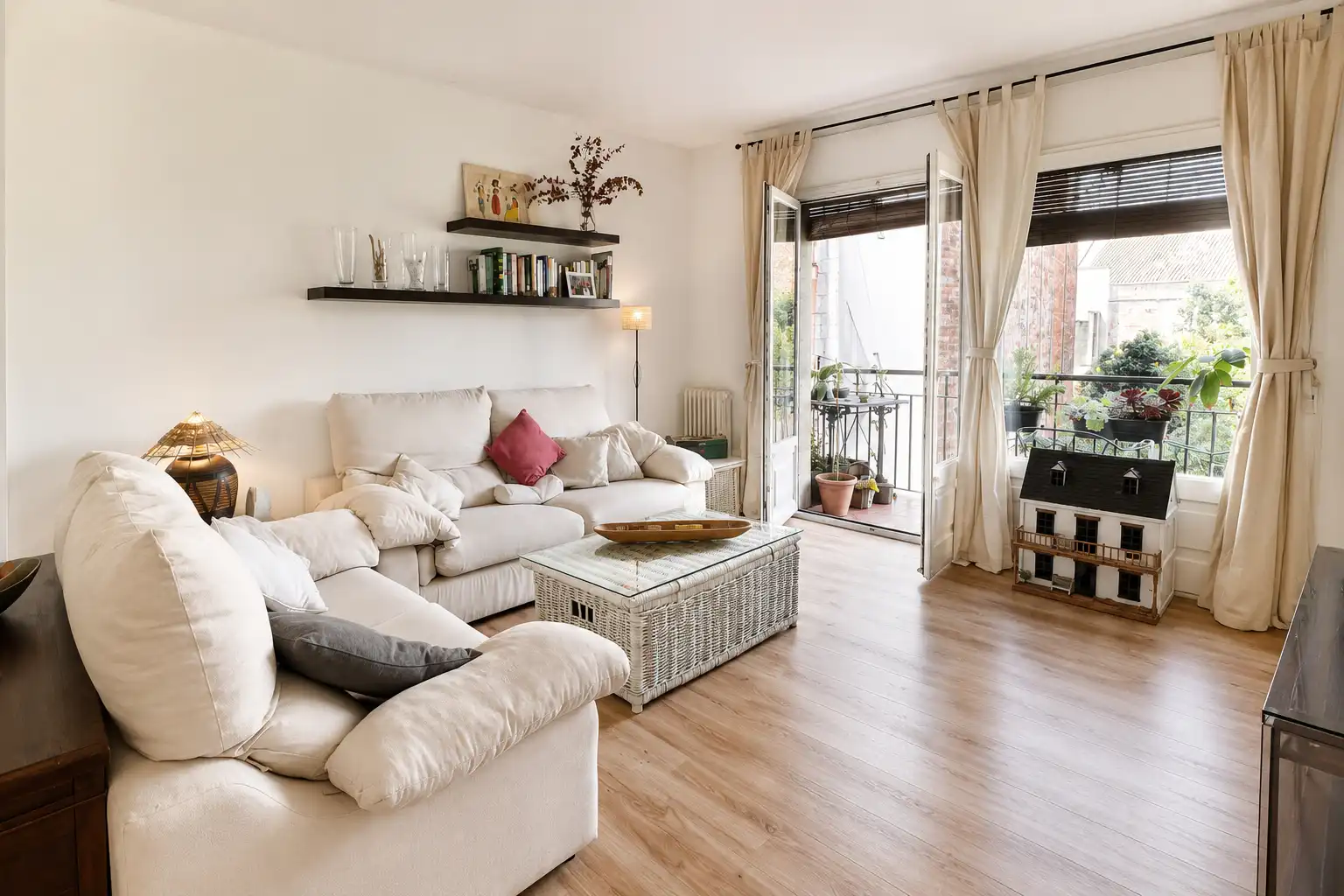 Wohnzimmer von Wohnung zum Verkauf in Figueres mit Heizung, Parkett und Terrasse