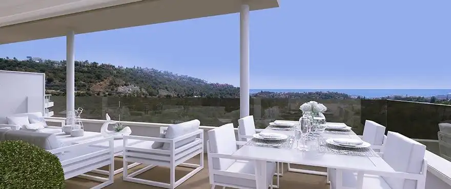 Terrassa de Apartament de lloguer en Benahavís amb Aire condicionat, Calefacció i Jardí privat