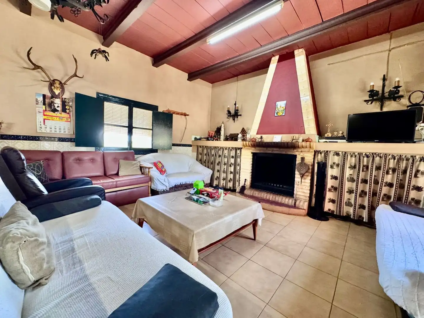Sala d'estar de Finca rústica en venda en Membrilla