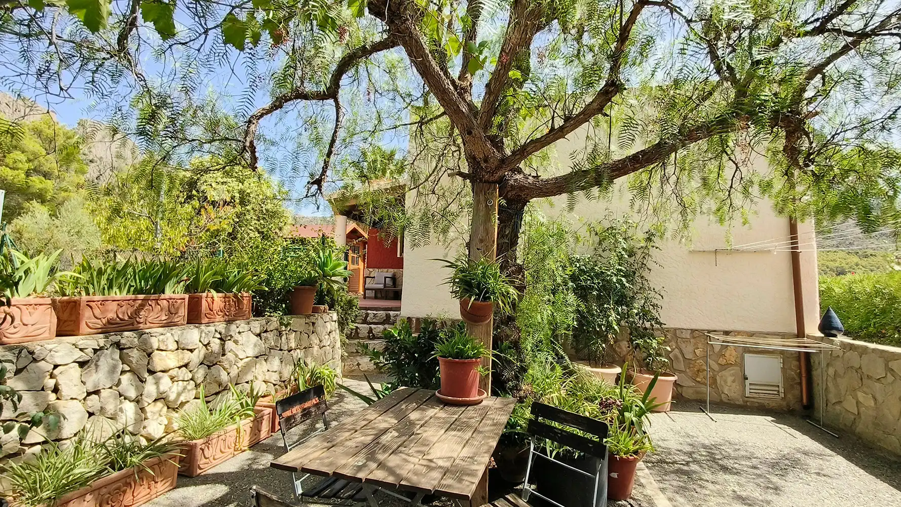 Terrassa de Finca rústica en venda en Finestrat amb Aire condicionat, Calefacció i Jardí privat