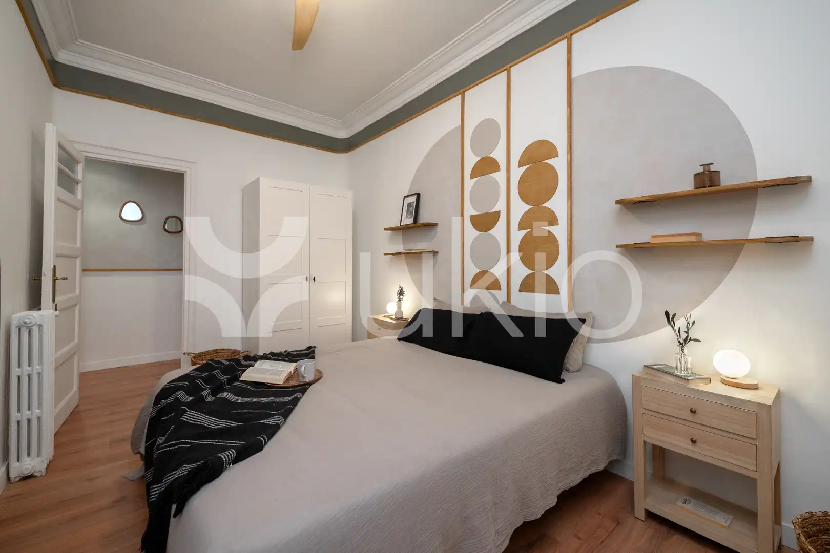 Habitación de Apartamento de alquiler en Madrid con Aire acondicionado, Calefacción y Amueblado