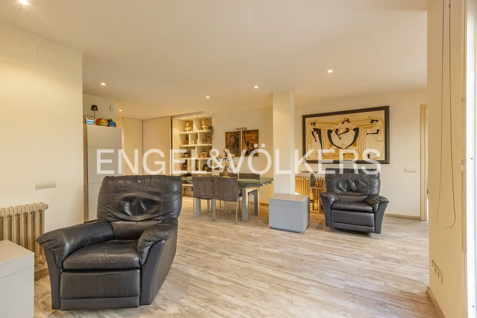 Sala d'estar de Àtic en venda en Sant Cugat del Vallès amb Calefacció, Jardí privat i Parquet