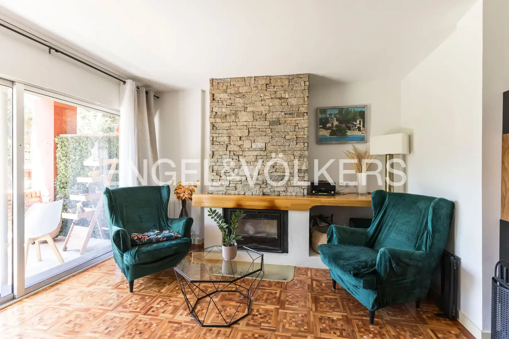 Sala de estar de Piso en venta en Villanueva de la Cañada con Calefacción, Terraza y Trastero