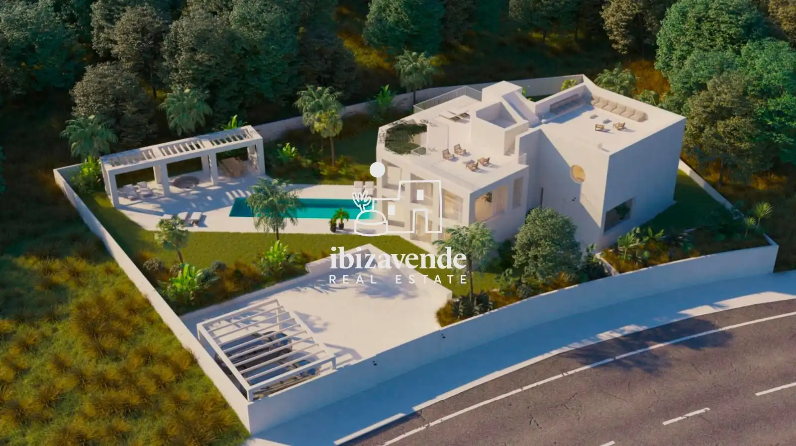 Vista exterior de Casa o xalet en venda en Santa Eulària des Riu amb Aire condicionat, Calefacció i Terrassa