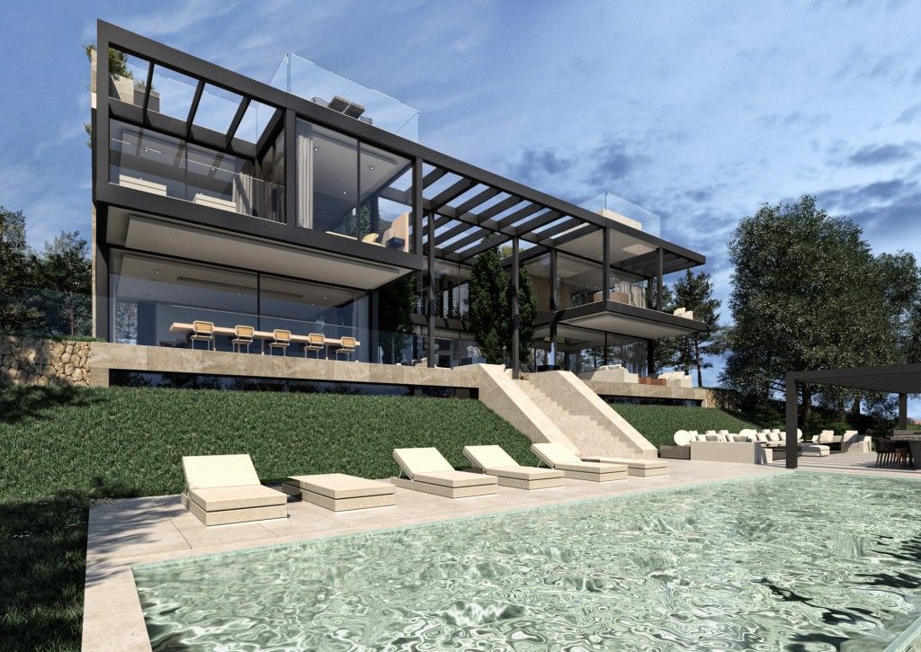 Exterior view of Houses for sale in Calvià  with Air Conditioner, Heating and Private garden