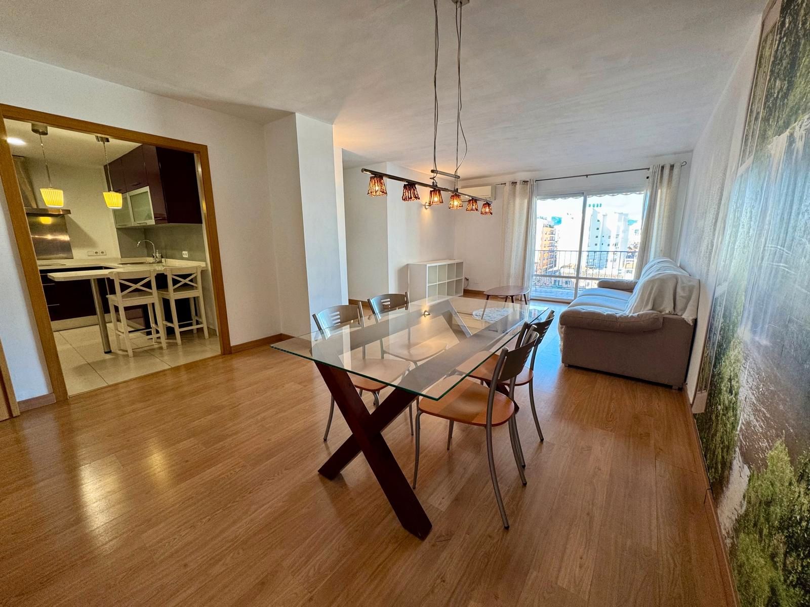 Menjador de Pis de lloguer en  Palma de Mallorca amb Aire condicionat, Parquet i Terrassa