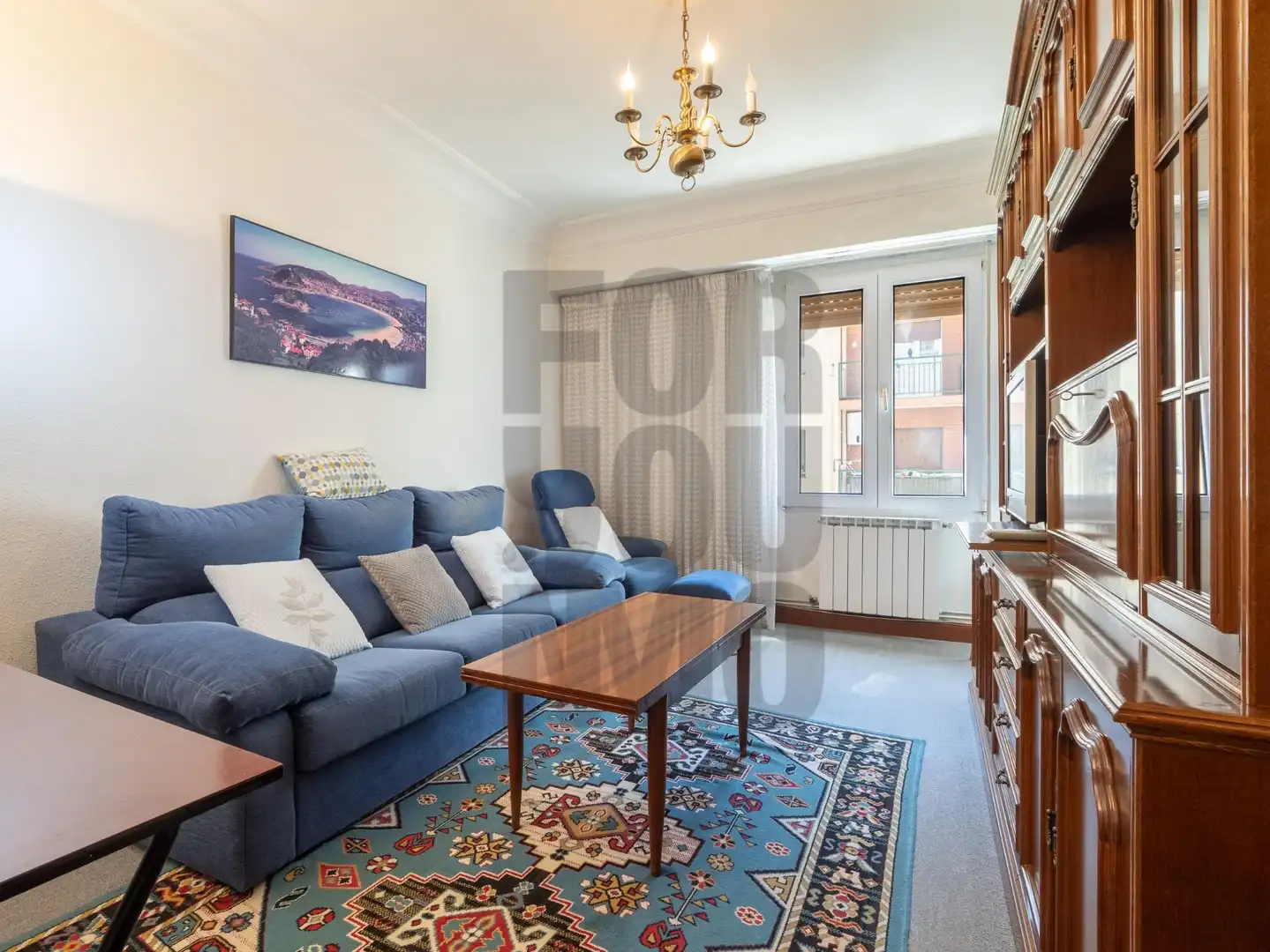 Living room of Flat for sale in Donostia - San Sebastián   with Heating, Parquet flooring and Terrace