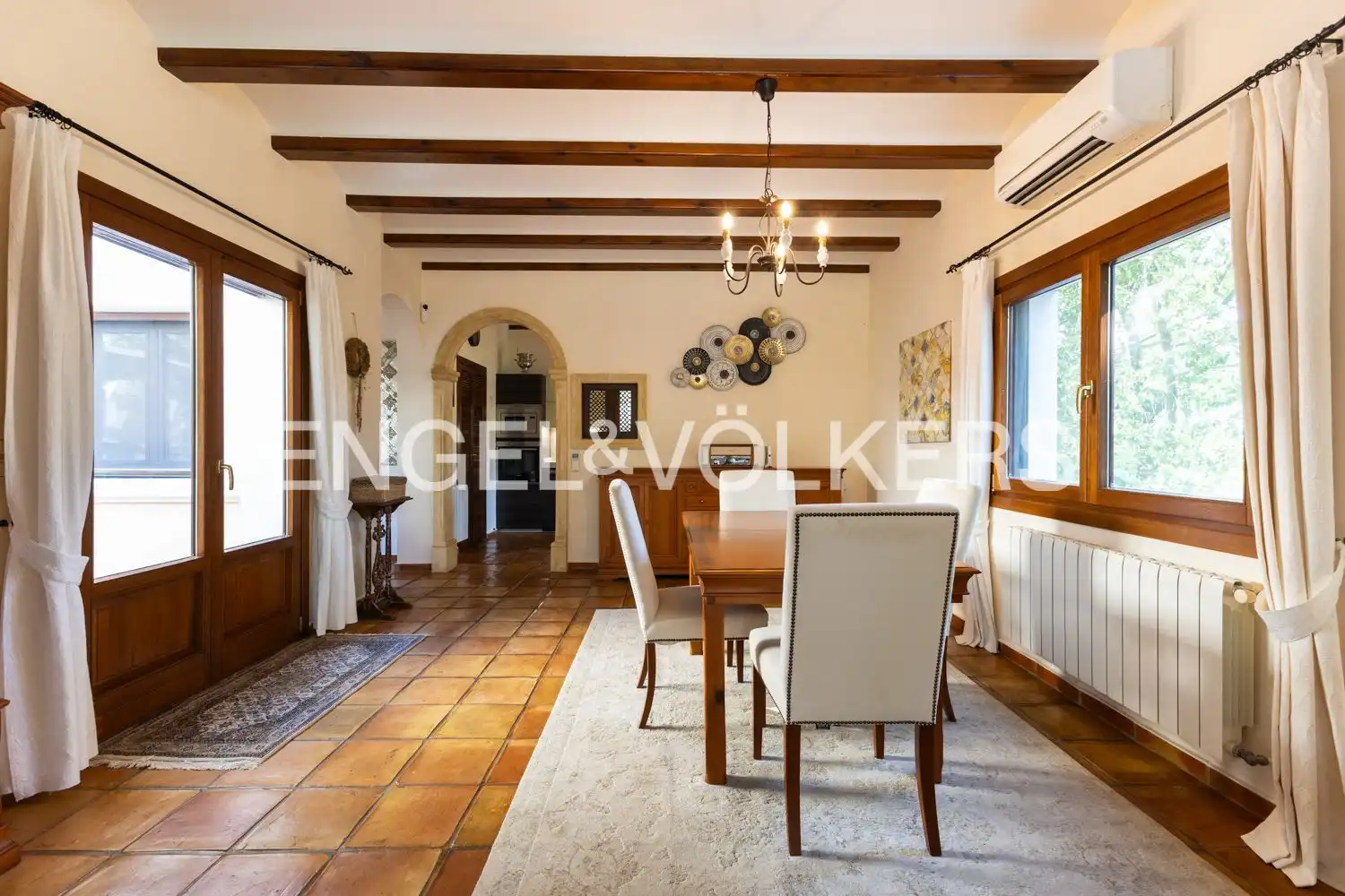 Dining room of Houses for sale in Pedreguer  with Air Conditioner, Heating and Private garden