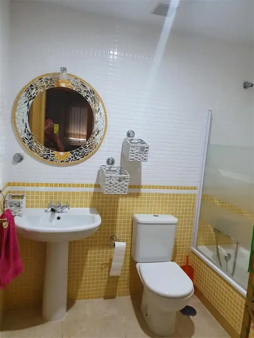 Bathroom of Flat for rent in Vera  with Air Conditioner, Private garden and Furnished