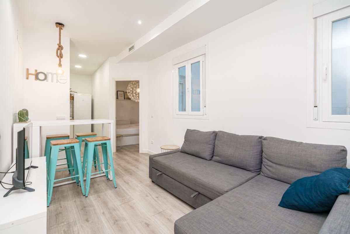 Sala de estar de Piso en venta en  Madrid Capital con Aire acondicionado y Amueblado