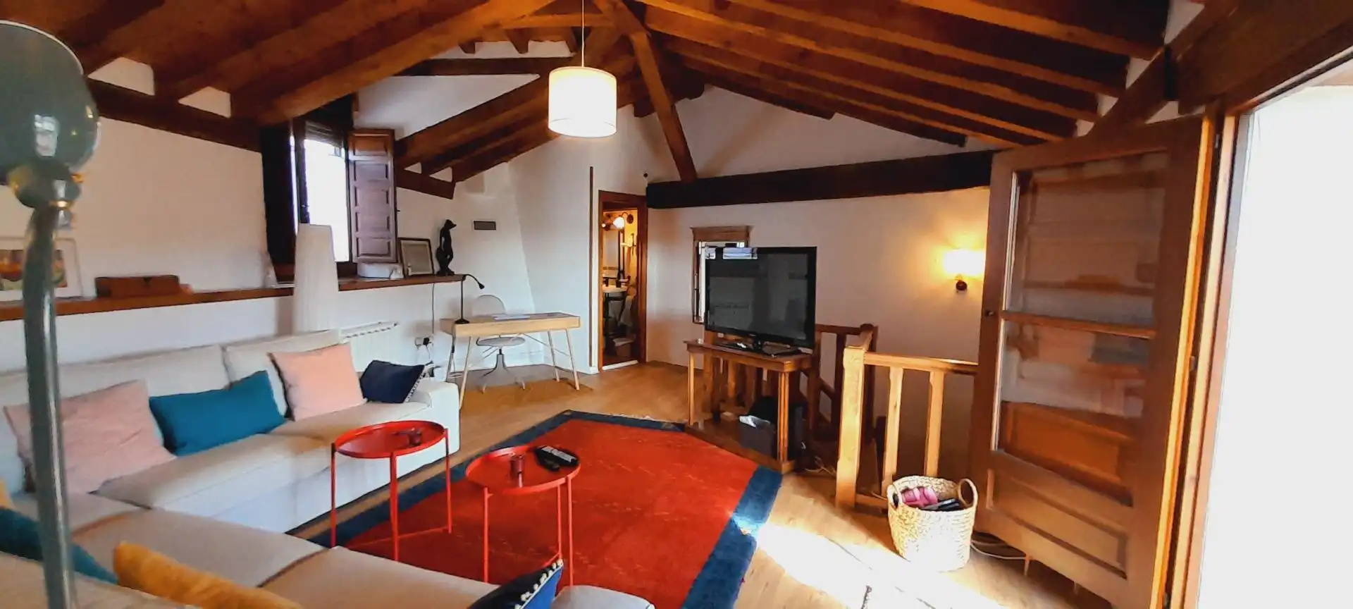 Sala d'estar de Finca rústica en venda en Turégano amb Calefacció, Jardí privat i Terrassa
