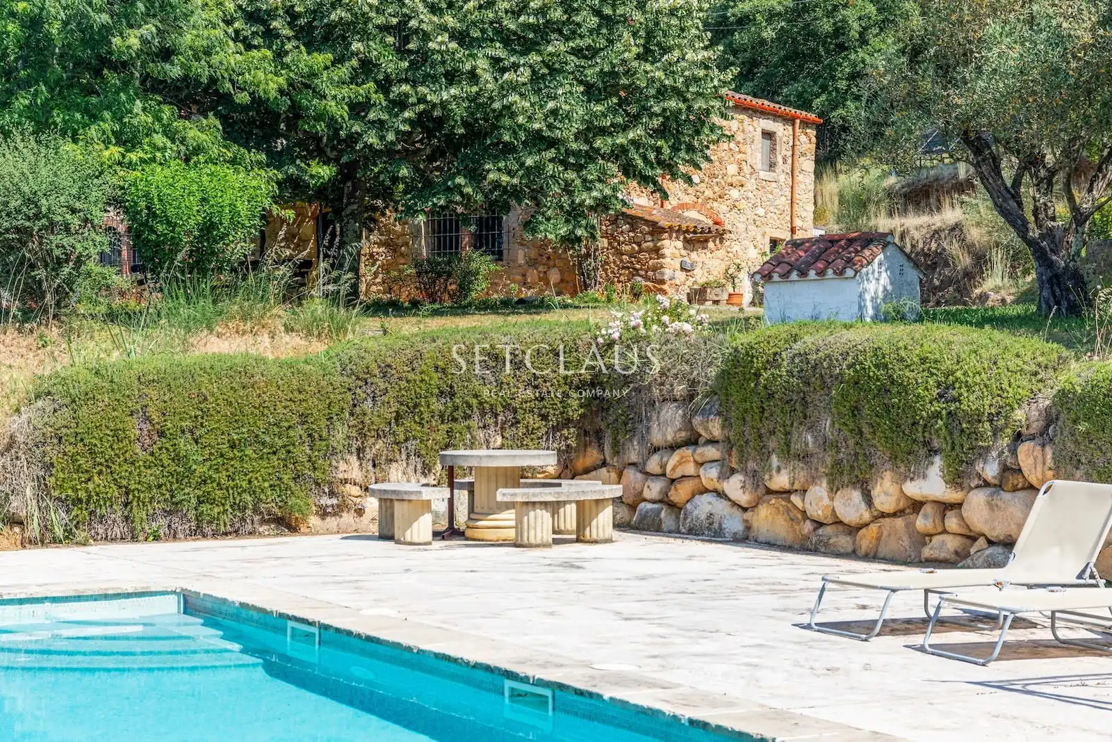 Piscina de Finca rústica en venda en Sant Feliu de Buixalleu amb Aire condicionat, Calefacció i Terrassa