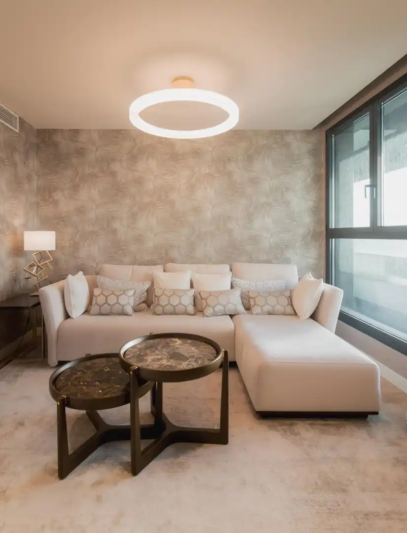 Sala de estar de Apartamento en venta en Madrid con Calefacción, Jardín privado y Piscina comunitaria