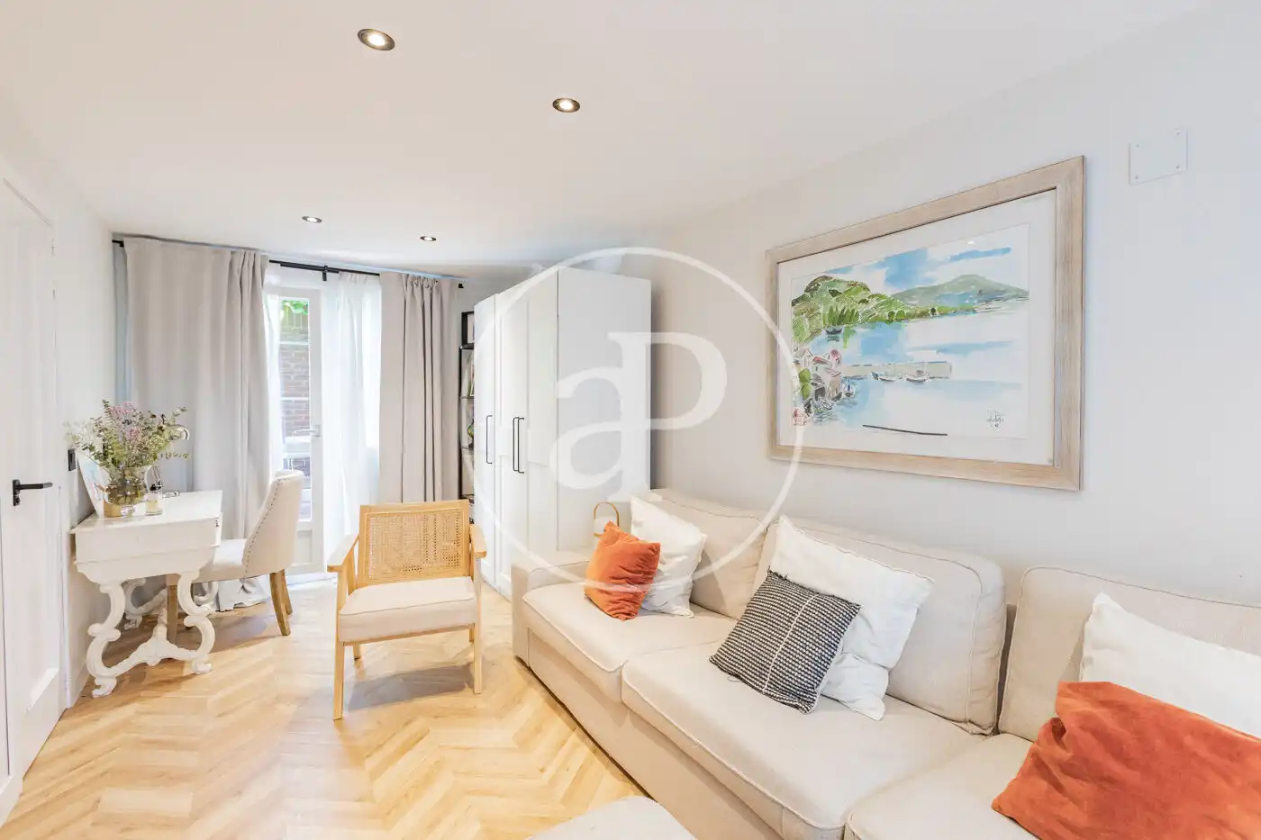 Sala de estar de Casa adosada de alquiler en Las Rozas de Madrid con Aire acondicionado, Calefacción y Jardín privado