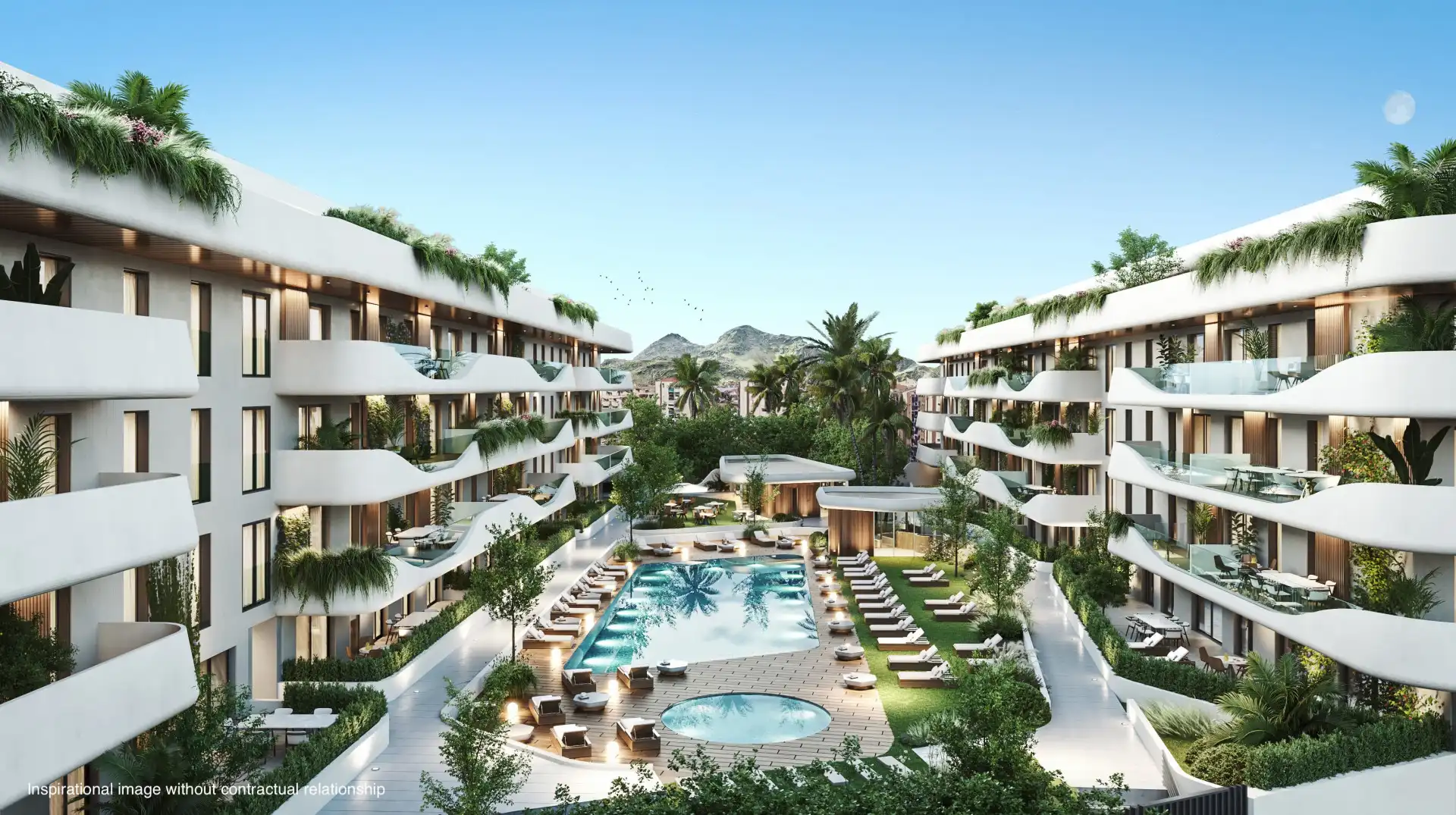 Außenansicht von Dachboden zum Verkauf in Marbella mit Klimaanlage, Terrasse und Schwimmbad