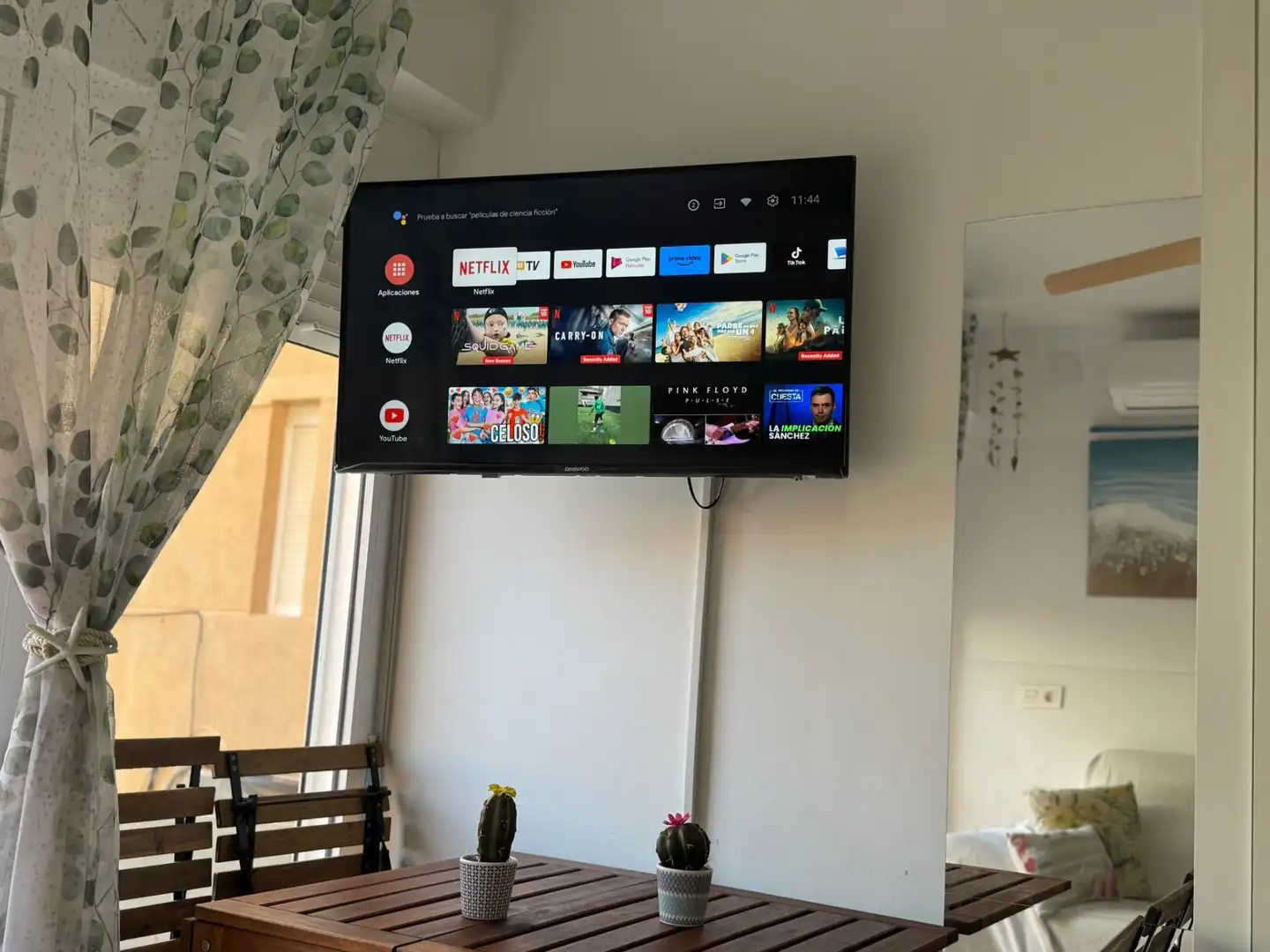 Sala d'estar de Estudi de lloguer en La Manga del Mar Menor amb Aire condicionat, Calefacció i Terrassa
